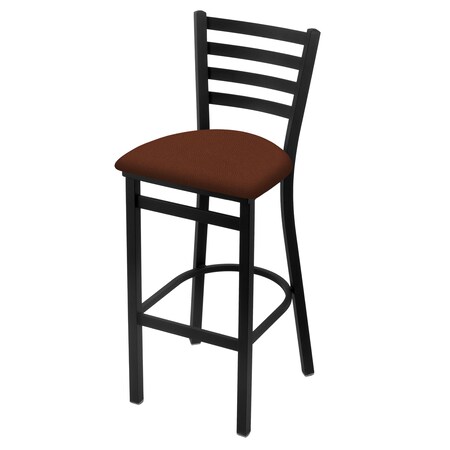 Holland Bar Stool Co 25" Stationary Counter Stool, Black Wrinkle, Rein Adobe Seat 40025BW023